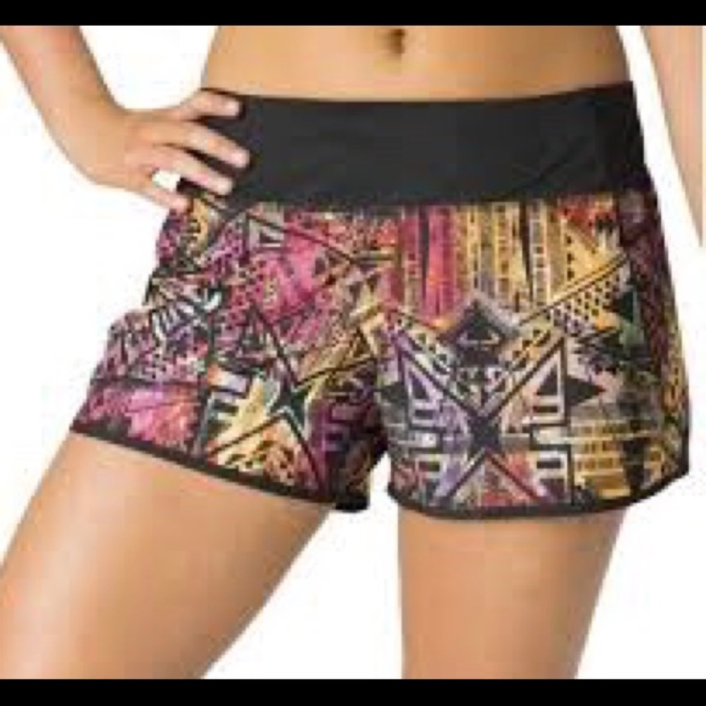 Tribal Pattern Reebok Running Shorts w/ liner